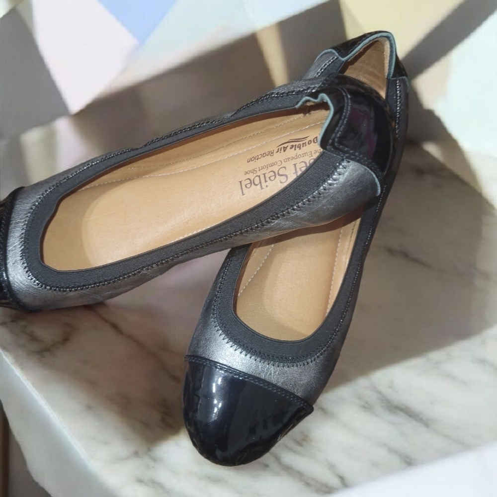 Josef Seibel Women's Black and Gray Shoes Size # 8 - Picture 2 of 10